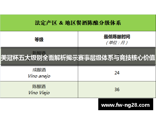 美冠杯五大级别全面解析揭示赛事层级体系与竞技核心价值 美冠杯五大级别全面解析揭示赛事层级体系与竞技核心价值